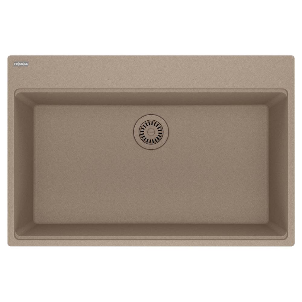 Franke - Maris Topmount 33-in x 22-in Granite Single Bowl Kitchen Sink in Oyster - Oyster