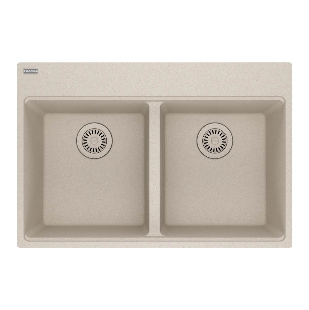 Franke - Maris Topmount 31-in x 20.88-in Granite Double Bowl Kitchen Sink in Champagne - Champagne