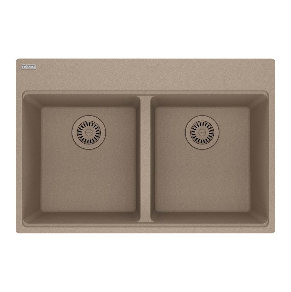 Franke - Maris Topmount 31-in x 20.88-in Granite Double Bowl Kitchen Sink in Oyster - Oyster