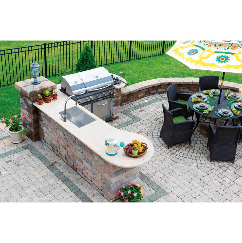 Outdoor 25.0-in. x 19.0-in. 18 Gauge T316 Stainless Steel Undermount Single Bowl Outdoor Sink - ODX110-2310-316