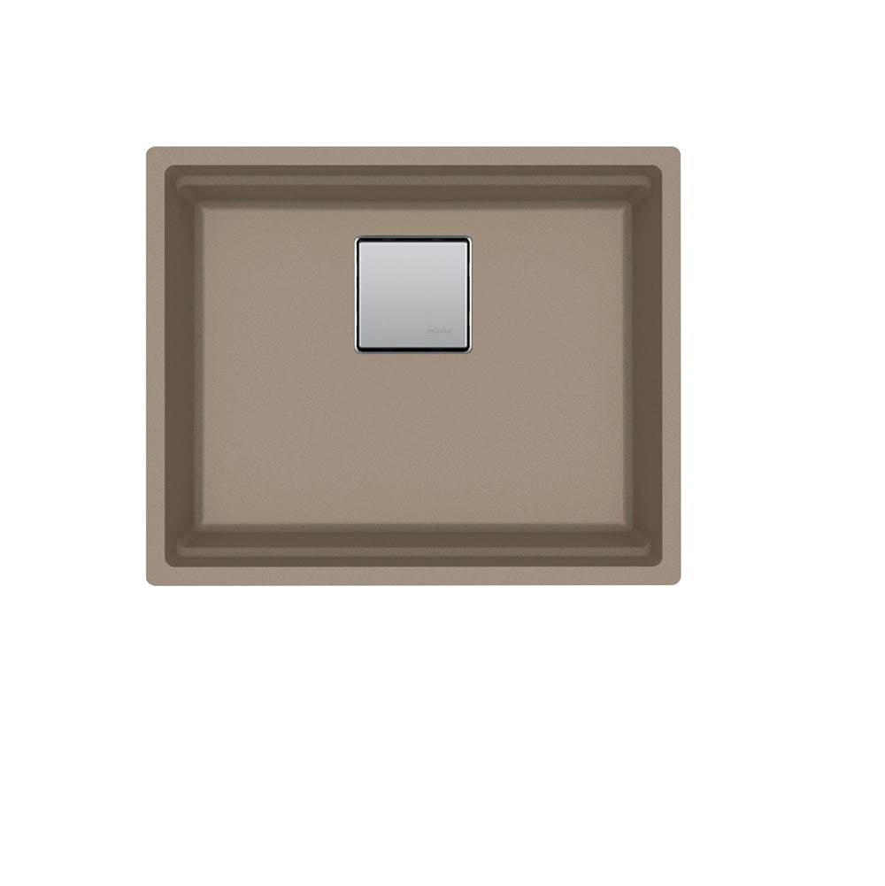 Peak 22.1-in. x 18.1-in. Granite Undermount Single Bowl Kitchen Sink in Oyster