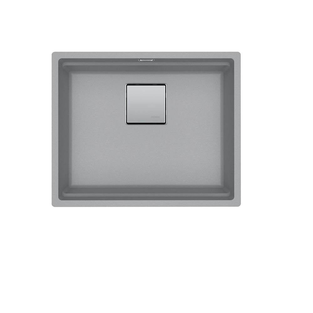 Peak 22.1-in. x 18.1-in. Granite Undermount Single Bowl Kitchen Sink in Stone Grey