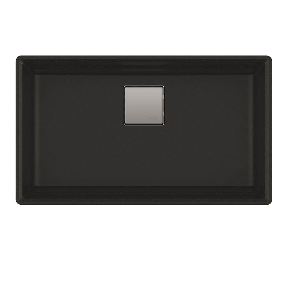 Peak 32.0-in. x 18.8-in. Granite Undermount Single Bowl Workcenter Kitchen Sink in Champagne