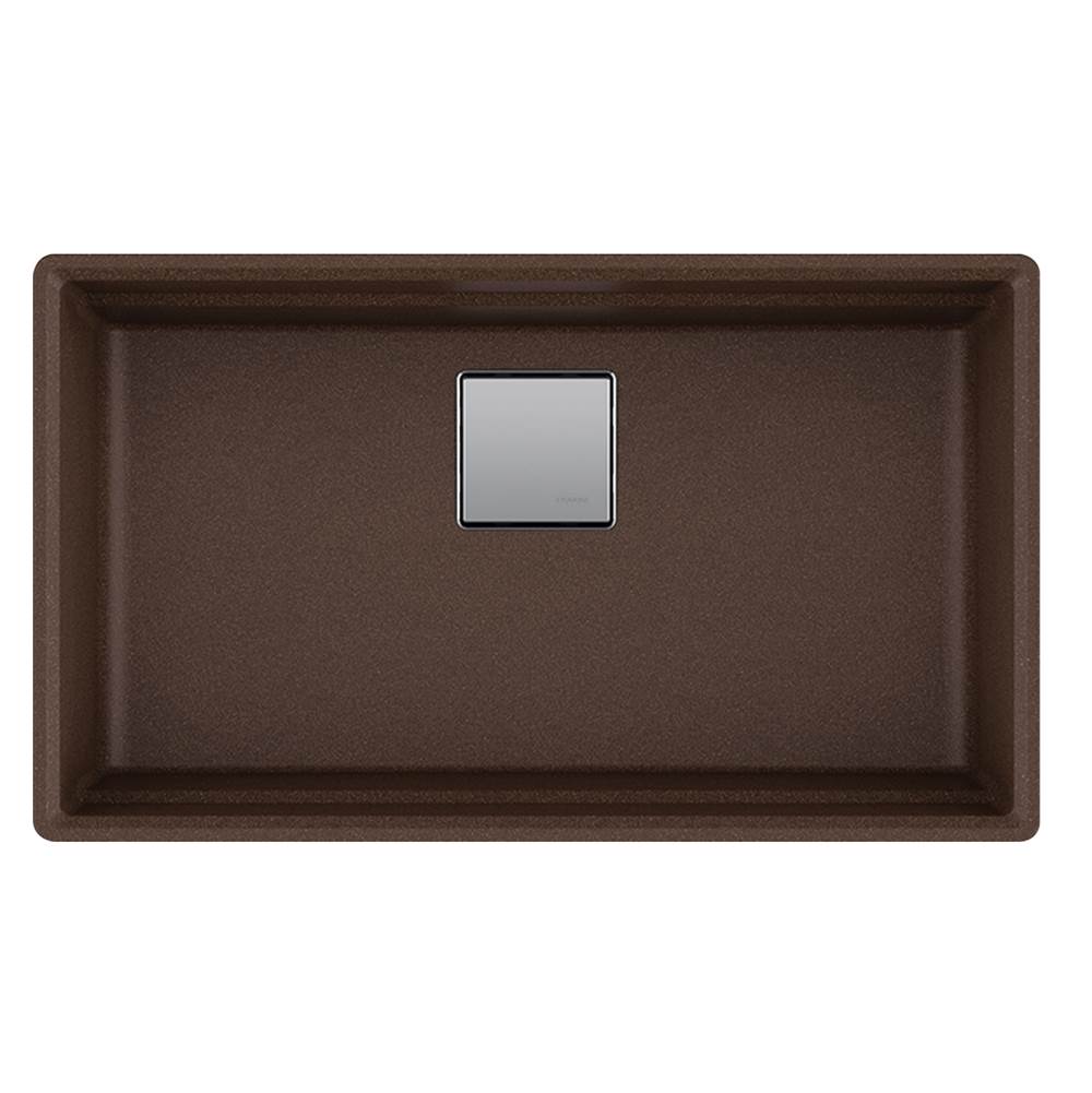 Peak 32.0-in. x 18.8-in. Granite Undermount Single Bowl Workcenter Kitchen Sink in Champagne