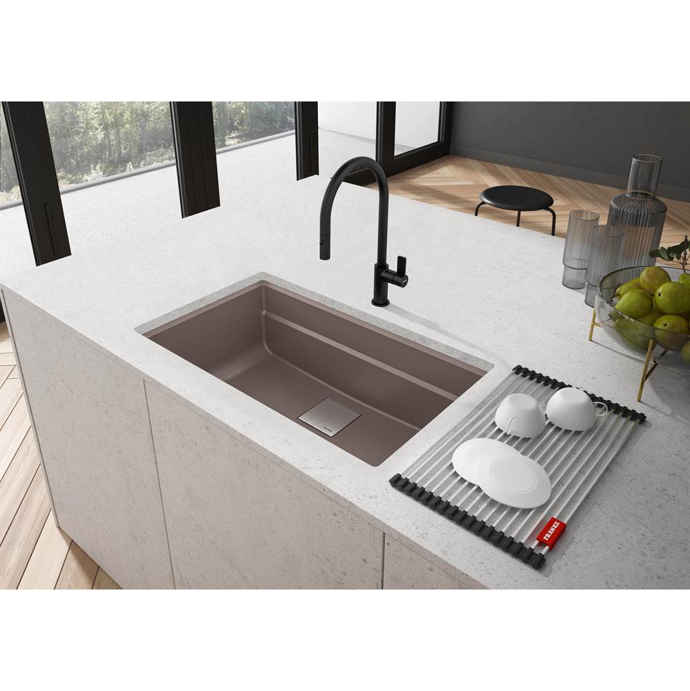 Peak 32.0-in. x 18.8-in. Granite Undermount Single Bowl Kitchen Sink in Oyster