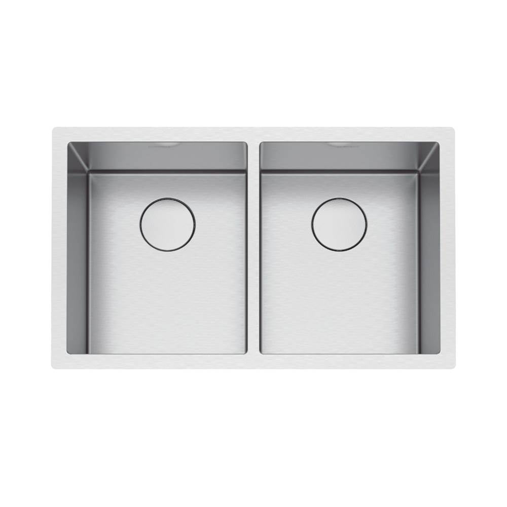 Franke - Professional 2.0 31.5-in. x 19.5-in. 16 Gauge Stainless Steel Undermount Double Bowl Kitchen Sink - PS2X120-14-14 - Stainless Steel