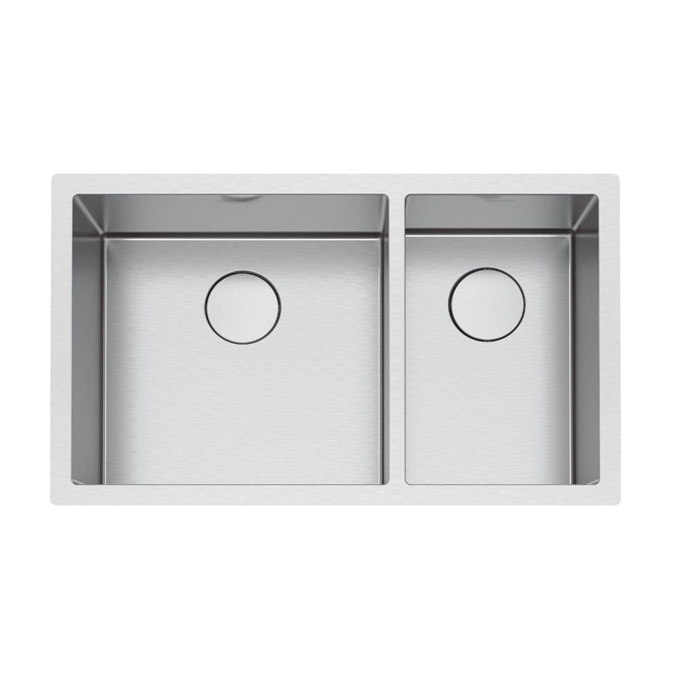 Franke - Professional 2.0 32.5-in. x 19.5-in. 16 Gauge Stainless Steel Undermount Double Bowl Kitchen Sink - PS2X160-18-11 - Stainless Steel
