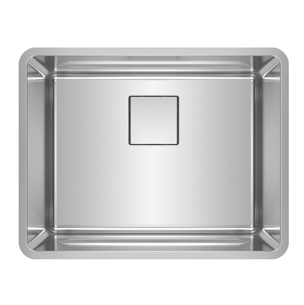 Franke - Pescara 23.6-in. x 18.5-in. 18 Gauge Stainless Steel Undermount Single Bowl Kitchen Sink - PTX110-22 - Stainless Steel