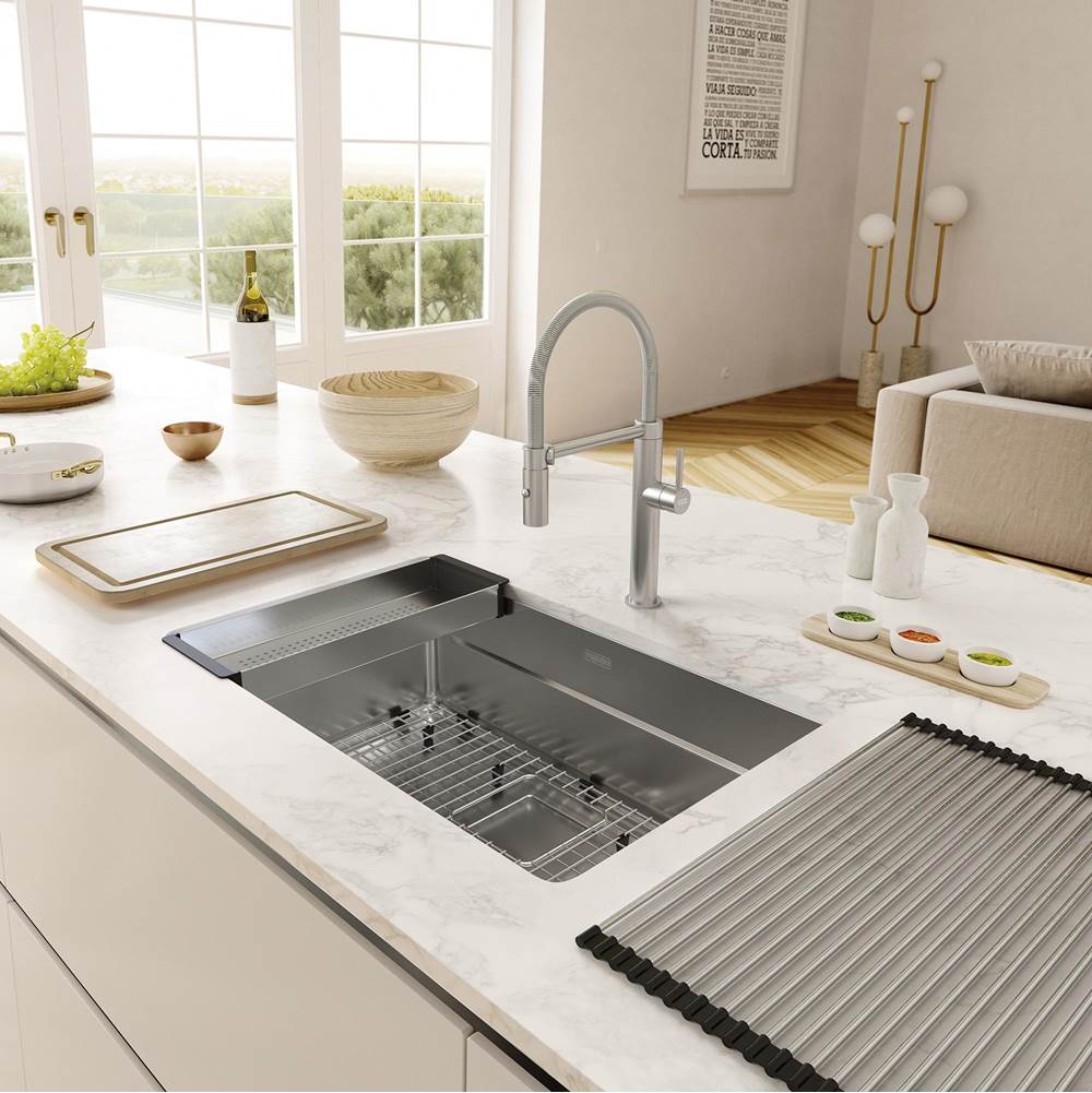Pescara 29.5-in. x 18.5-in. 18 Gauge Stainless Steel Undermount Single Bowl Kitchen Sink - PTX110-28