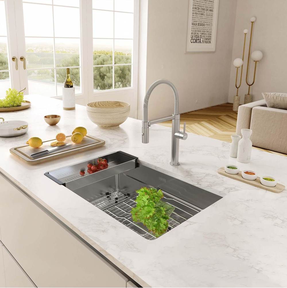Pescara 32.5-in. x 18.5-in. 18 Gauge Stainless Steel Undermount Single Bowl Kitchen Sink - PTX110-31