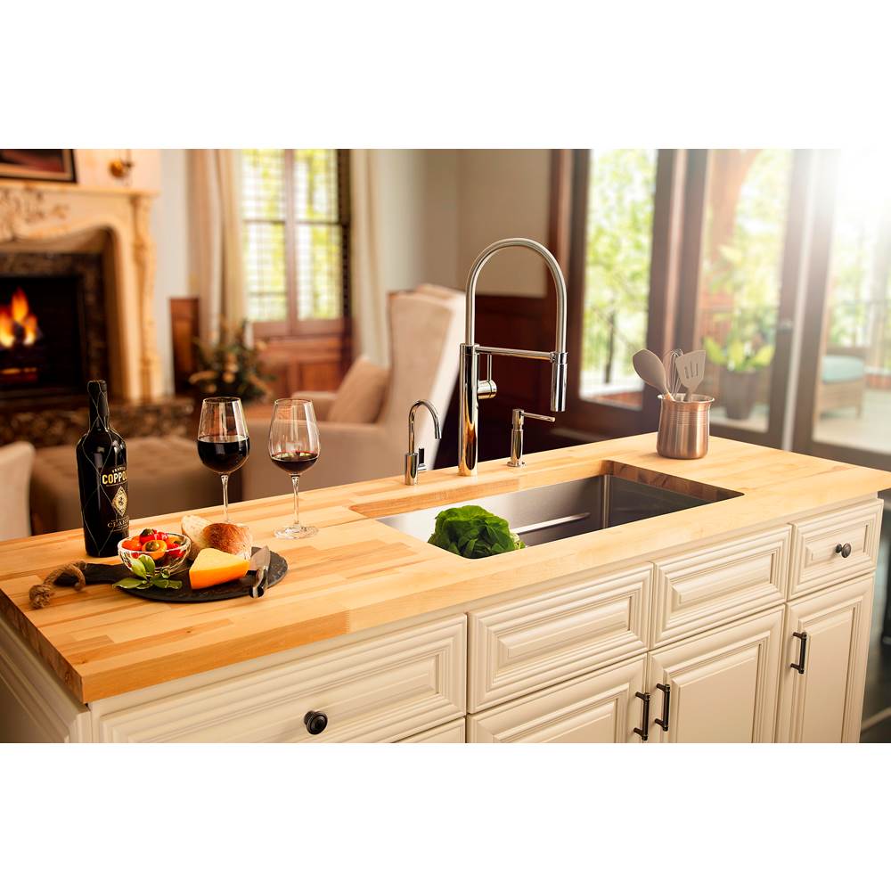 Pescara 32.5-in. x 18.5-in. 18 Gauge Stainless Steel Undermount Single Bowl Kitchen Sink - PTX110-31