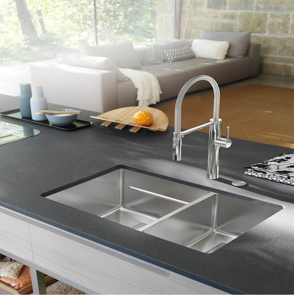 Pescara 38-in. x 18-in. 18 Gauge Stainless Steel Undermount Double Bowl Kitchen Sink - PTX160-37
