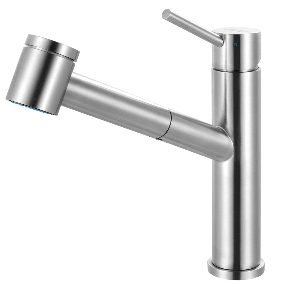 Franke - Steel 9-in Single Handle Pull-Out Kitchen Faucet in Stainless Steel, STL-PO-304