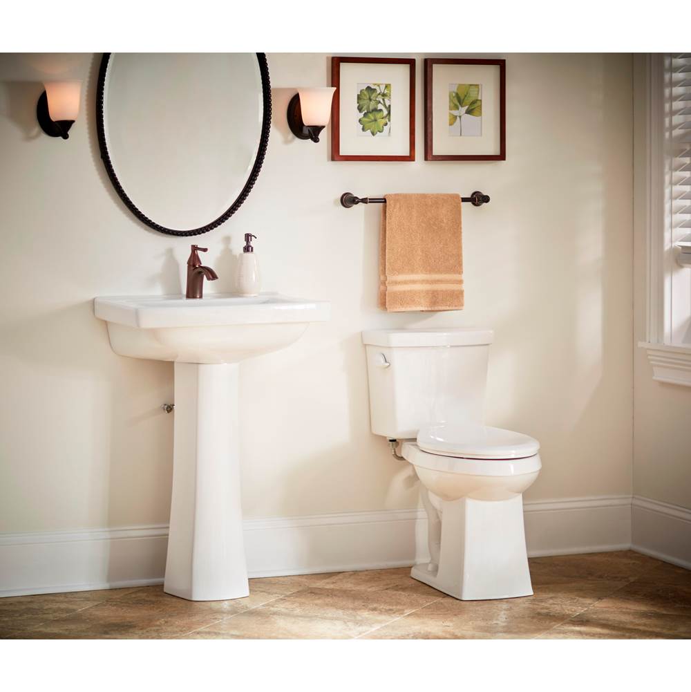 Burr Ridge Standard Single Hole Ped Lav Combo: G0012512 Lav w/ G0029848 Ped White