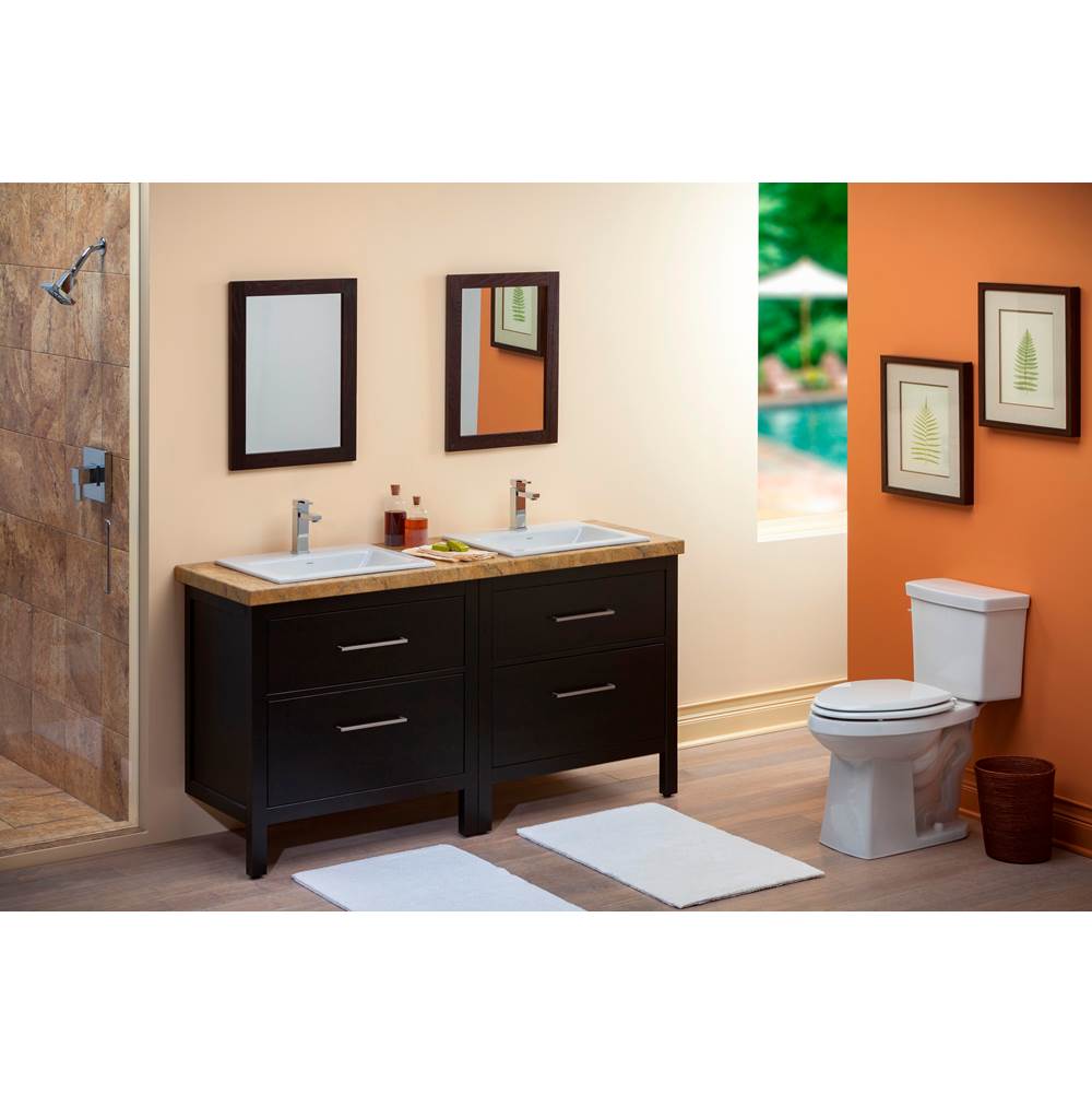 Wicker Park Countertop Lavatory 20-7/8''x17-3/4'' Rectangle with U-Shaped Basin - Low-Profile - Single Hole White