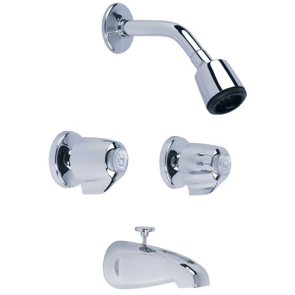Gerber Plumbing - Gerber Classics 6 Inch Centers Two Handle Tub & Shower Fitting 1.75gpm Chrome - Chrome