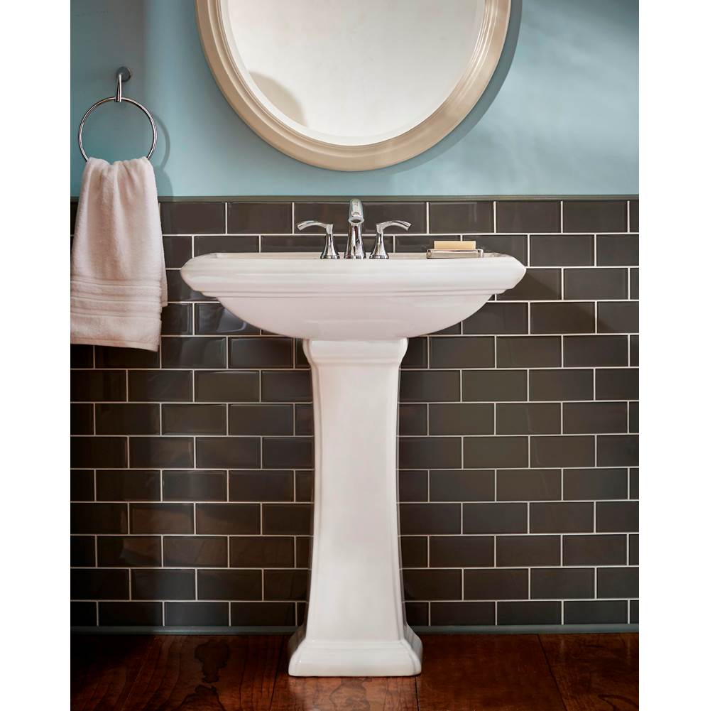 Logan Square Peitie 4''CC Ped Lav Combo: G0012555 Lav w/ G0029847 Ped White