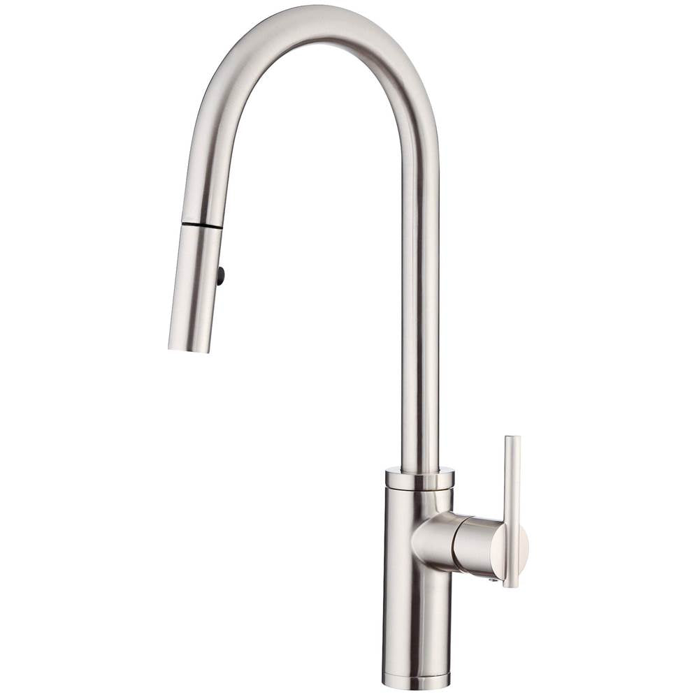 Gerber Plumbing - Parma Cafe Pull-Down Kitchen Faucet w/ SnapBack Retraction 1.75gpm Stainless Steel - Stainless Steel