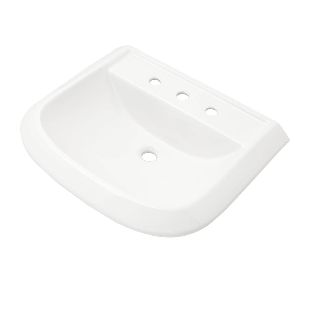 Gerber Plumbing - Avalanche Standard Ped Top 25''x21'' 8''CC White - White