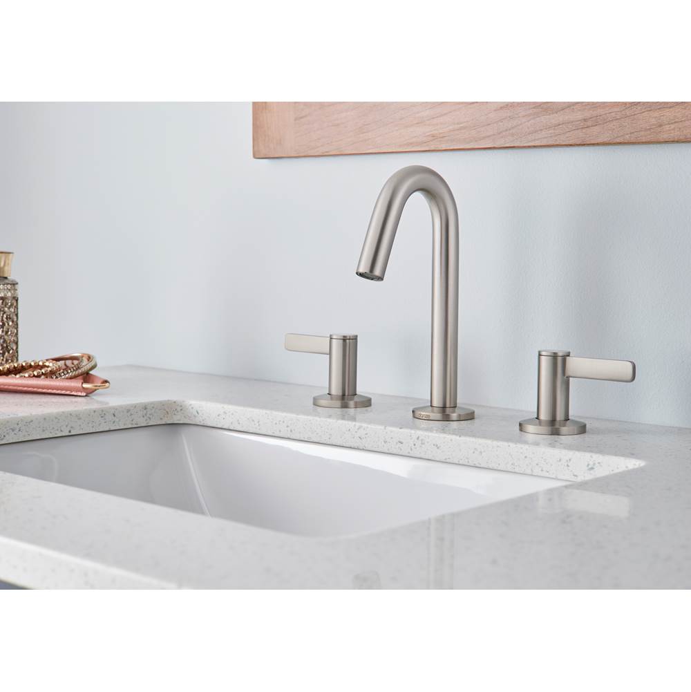 Amalfi Trim Line 2H Widespread Lavatory Faucet w/ Metal Touch Down Drain 1.2gpm Chrome