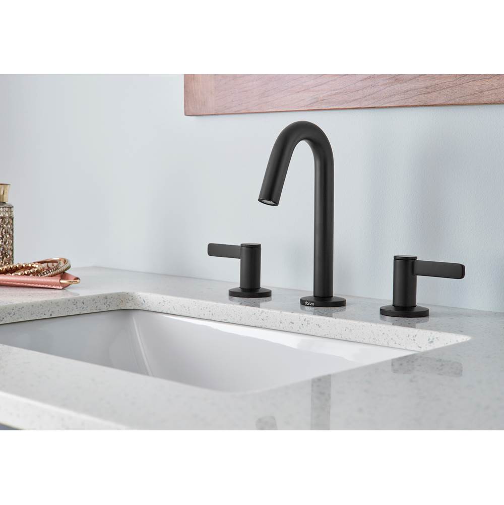 Amalfi Trim Line 2H Widespread Lavatory Faucet w/ Metal Touch Down Drain 1.2gpm Chrome