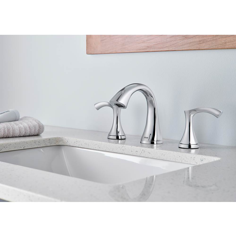 Antioch 2H Widespread Lavatory Faucet w/ Metal Touch Down Drain 1.2gpm Chrome