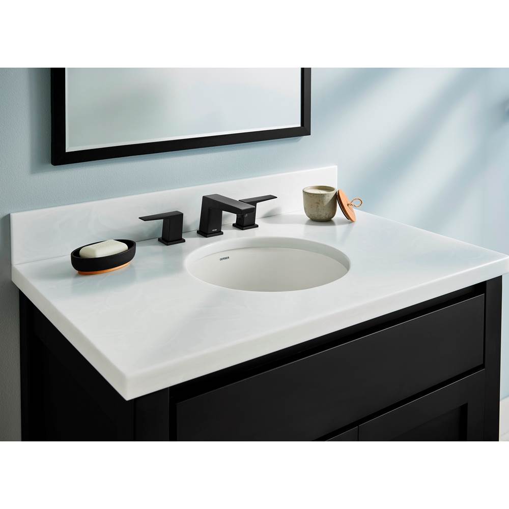 Luxoval Undercounter 16'' x 16'' Round Lav White