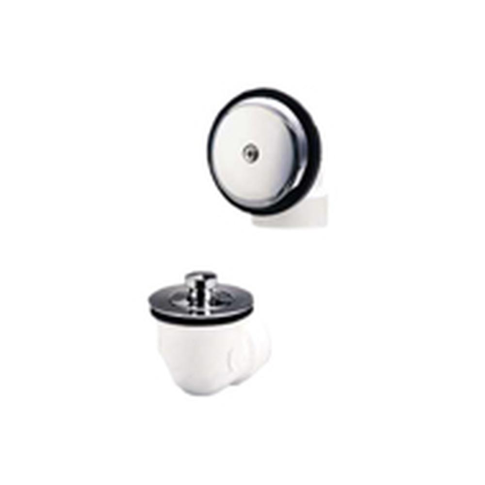 Gerber Plumbing - Gerber Classics Schedule 40 PVC Lift & Turn Drain Kit for Standard Tub with Foam Gasket and Two-Hole Faceplate Chrome - Chrome