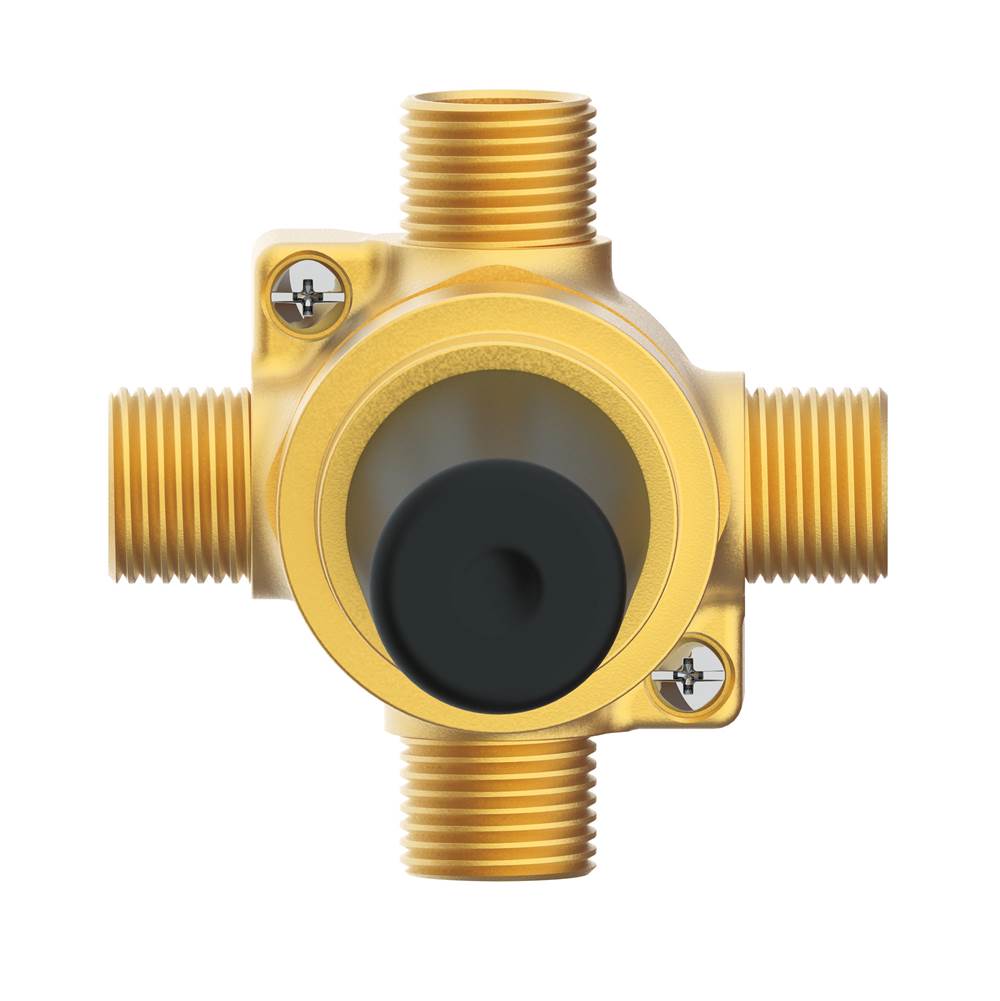 Single Handle 1/2'' 4-Port/3-Outlet Shower Diverter Valve (Pause/Individual/Shared)