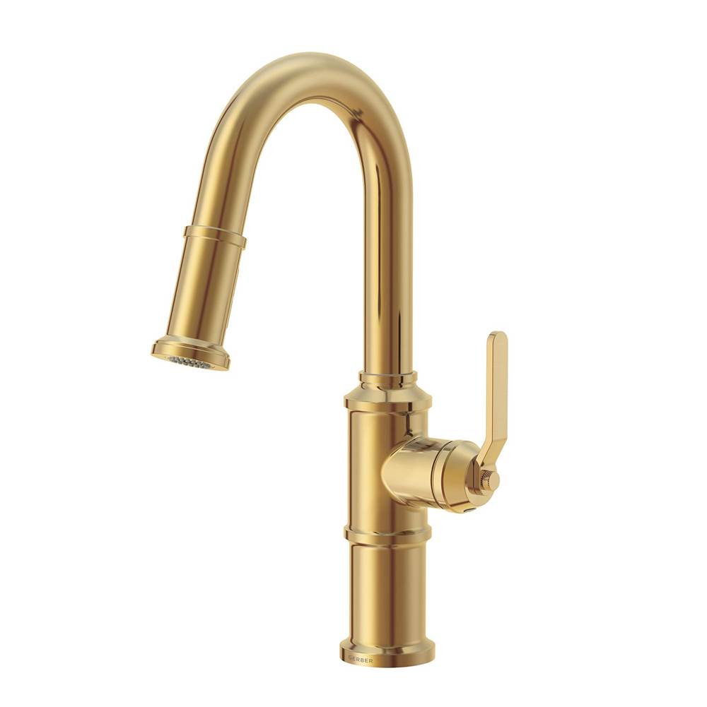 Gerber Plumbing - Kinzie 1H Pull-Down Prep Faucet 1.75gpm Brushed Bronze - Brushed Bronze