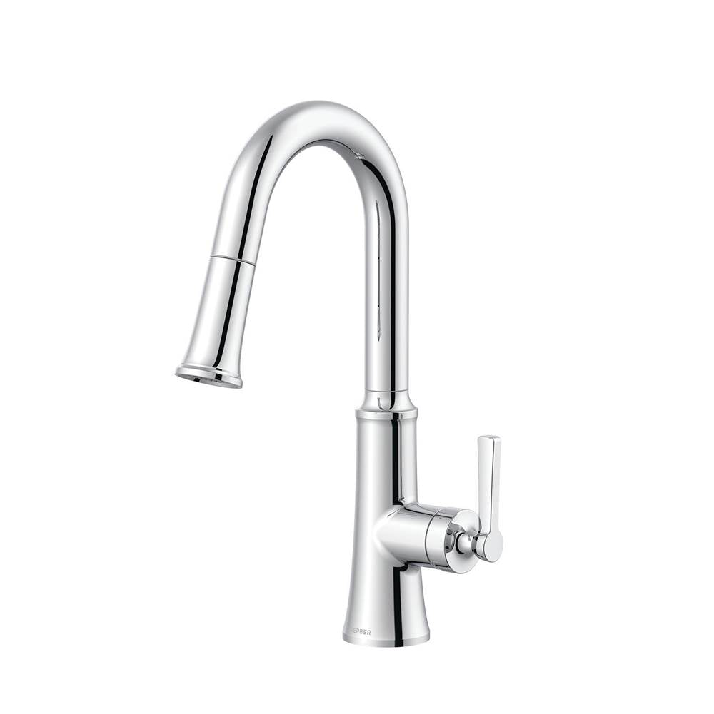 Gerber Plumbing - Northerly 1H Pull-Down Prep Faucet w/ Snapback 1.75gpm Chrome - Chrome