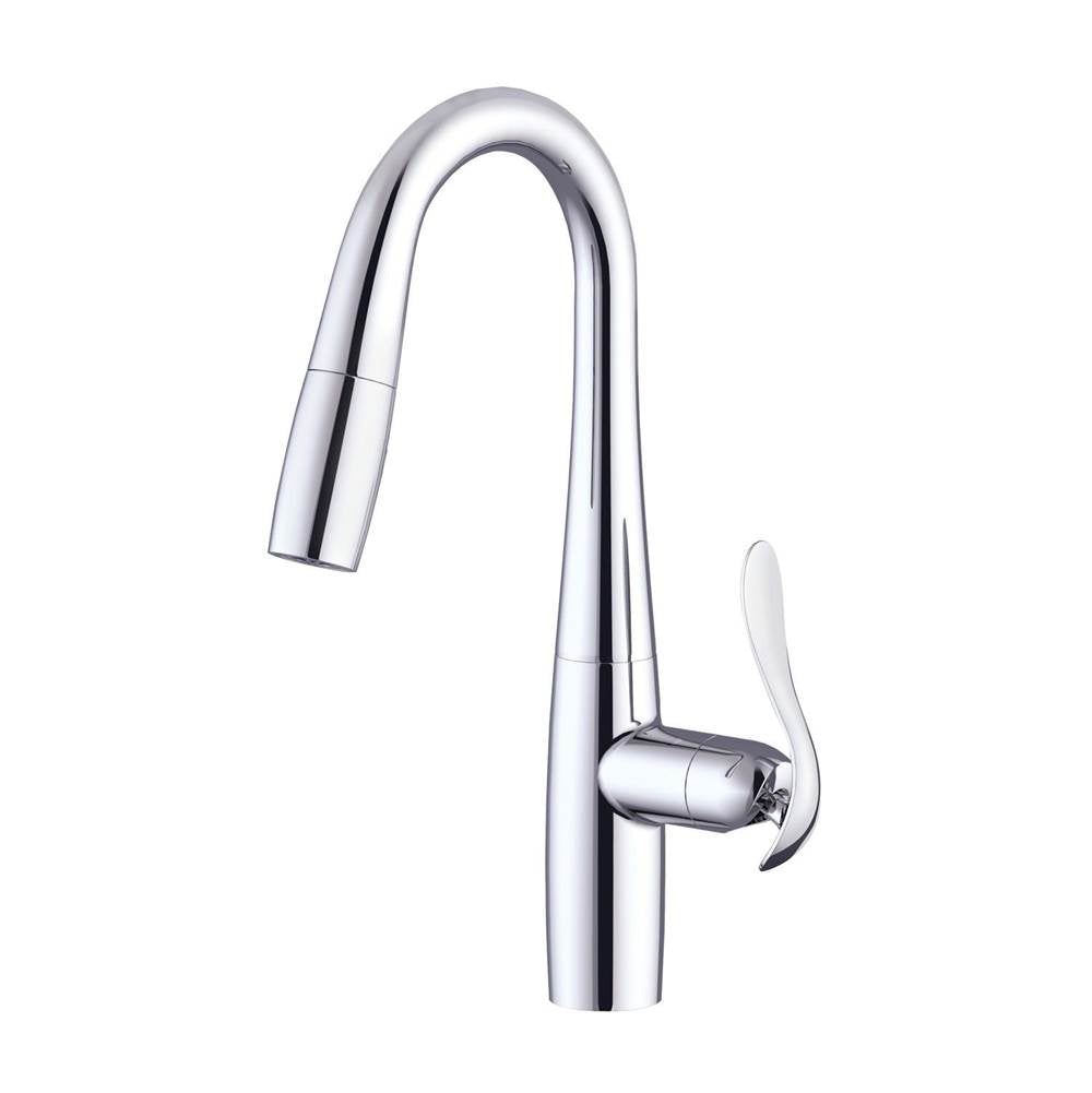 Gerber Plumbing - Selene 1H Pull-Down Prep Faucet w/ Snapback 1.75gpm Chrome - Chrome