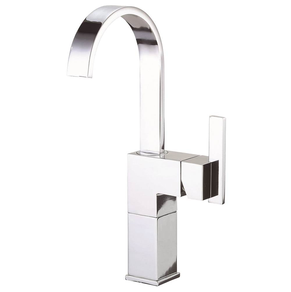 Gerber Plumbing - Sirius 1H Vessel Filler Single Hole Mount w/ Metal Grid Strainer 1.2gpm Chrome - Chrome