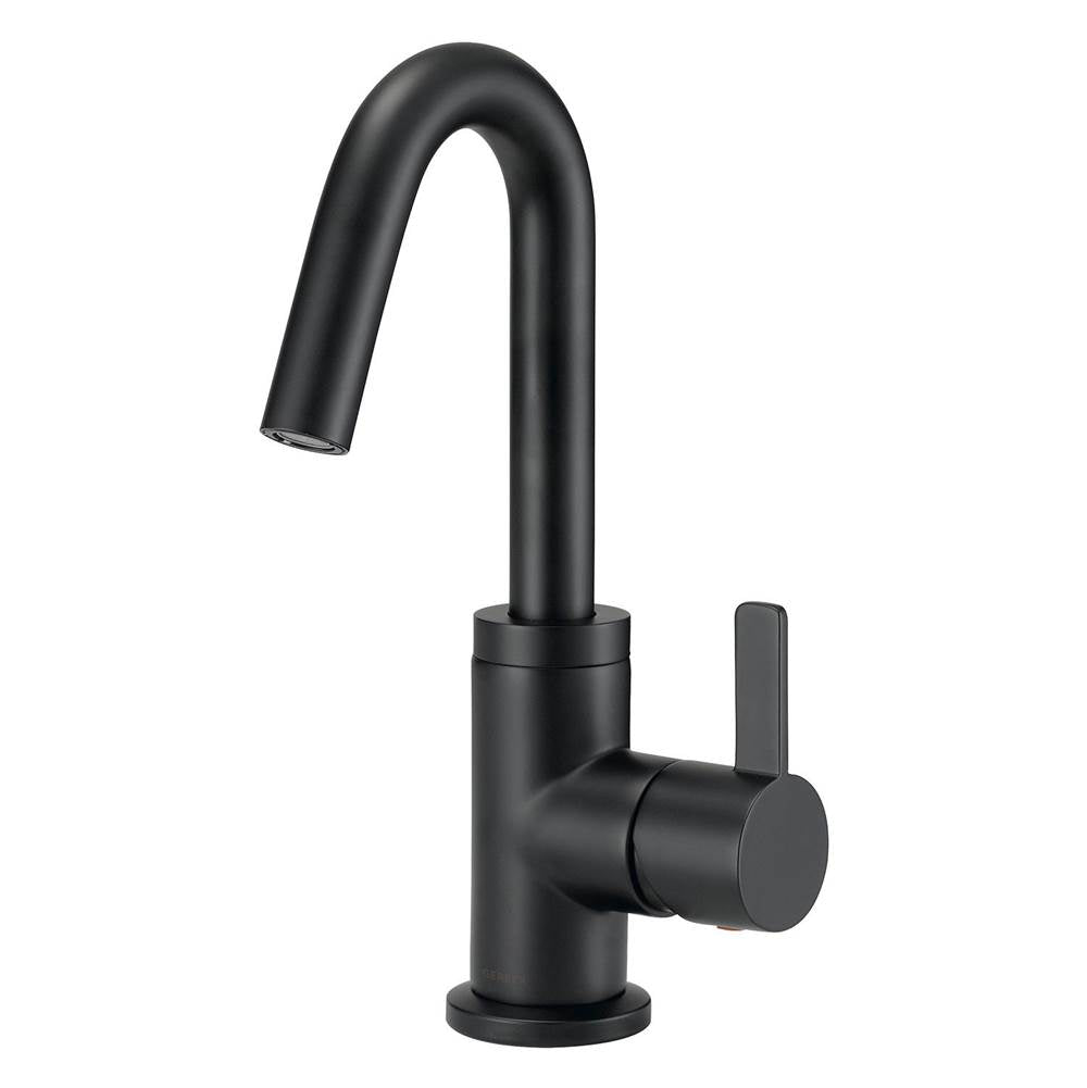 Gerber Plumbing - Amalfi 1H Lavatory Faucet Single Hole Mount w/ 50/50 Touch Down Drain & Optional Deck Plate Included 1.2gpm Satin Black - Satin Black