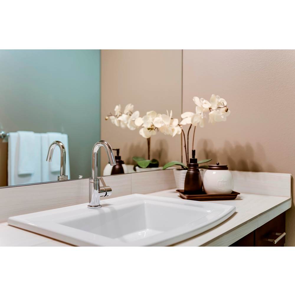 Amalfi 1H Lavatory Faucet Single Hole Mount w/ 50/50 Touch Down Drain & Optional Deck Plate Included 1.2gpm Chrome