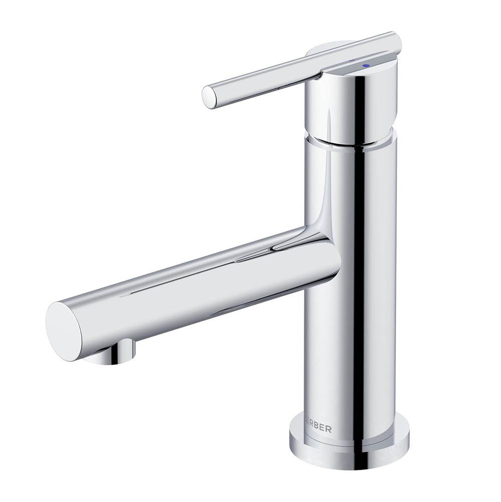 Gerber Plumbing - Parma Trim Line 1H Lavatory Faucet Single Hole Mount w/ Metal Touch Down Drain & Optional Deck Plate Included 1.2gpm Chrome - Chrome
