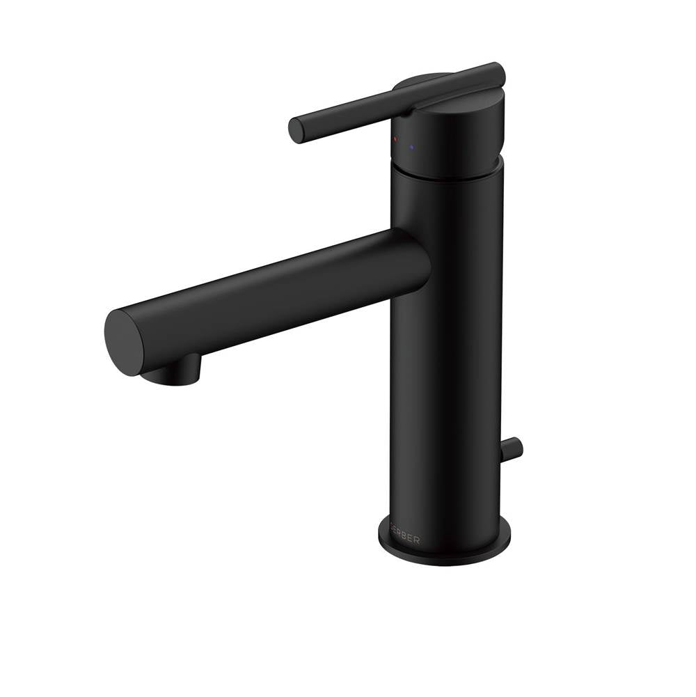 Gerber Plumbing - Parma 1H Lavatory Faucet Straight Spout w/ Metal Pop-Up Drain 1.2gpm Satin Black - Satin Black