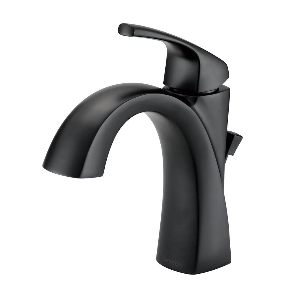 Gerber Plumbing - Vaughn 1H Lavatory Faucet Single Hole Mount w/ Metal Pop-Up Drain 1.2gpm Satin Black - Satin Black