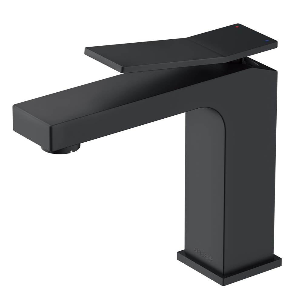 Gerber Plumbing - Avian 1H Lavatory Faucet Single Hole Mount w/ Metal Touch Down Drain 1.2gpm Satin Black - Satin Black