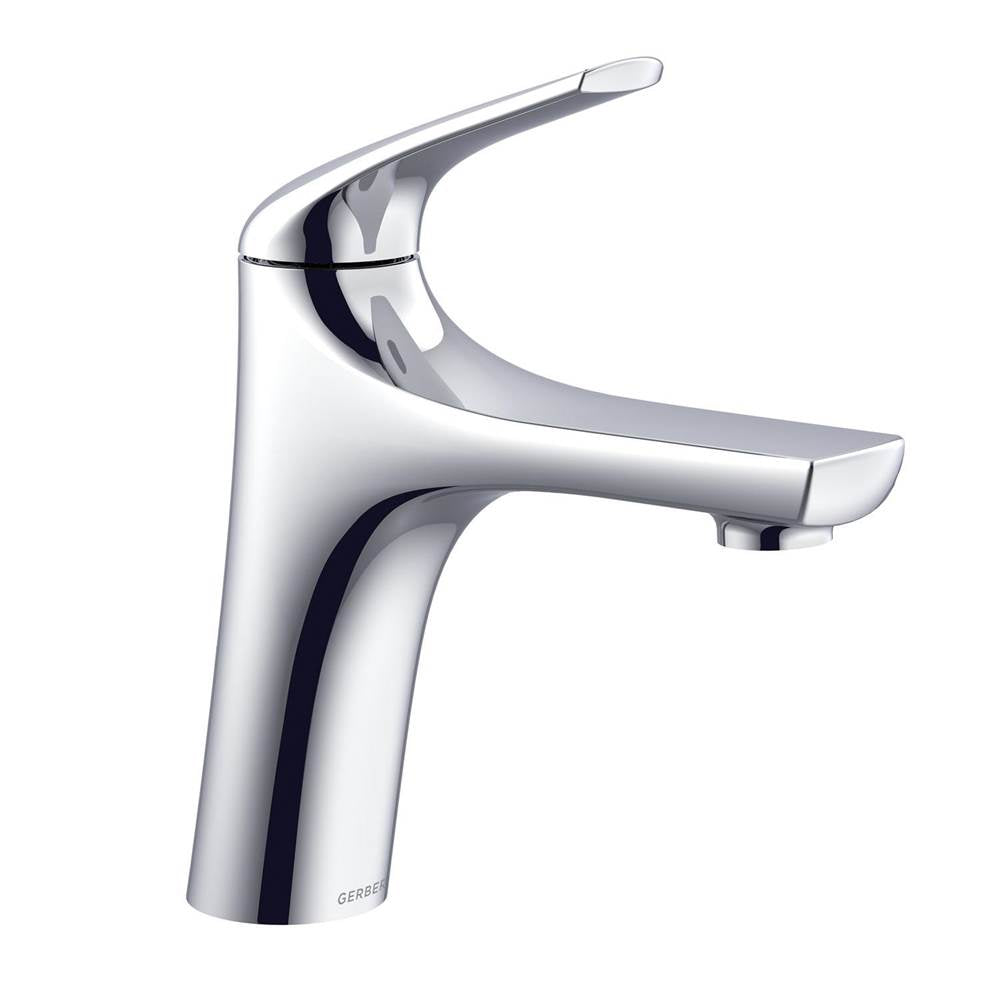 Lemora 1H Single Hole Mount Lavatory Faucet w/ Metal Touch-Down Drain 1.2gpm Chrome