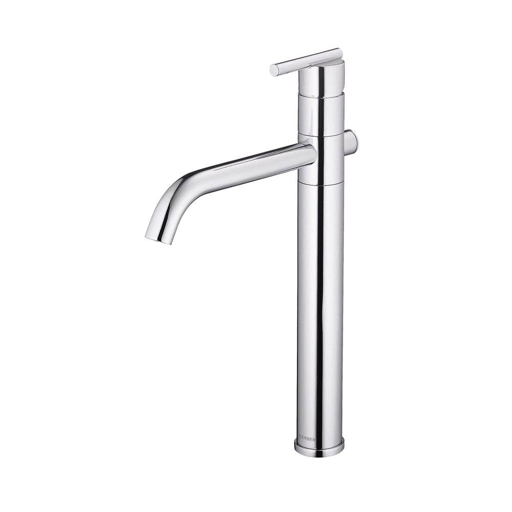 Gerber Plumbing - Parma 1H Vessel Filler Single Hole Mount w/ Metal Grid Strainer 1.2gpm Chrome - Chrome