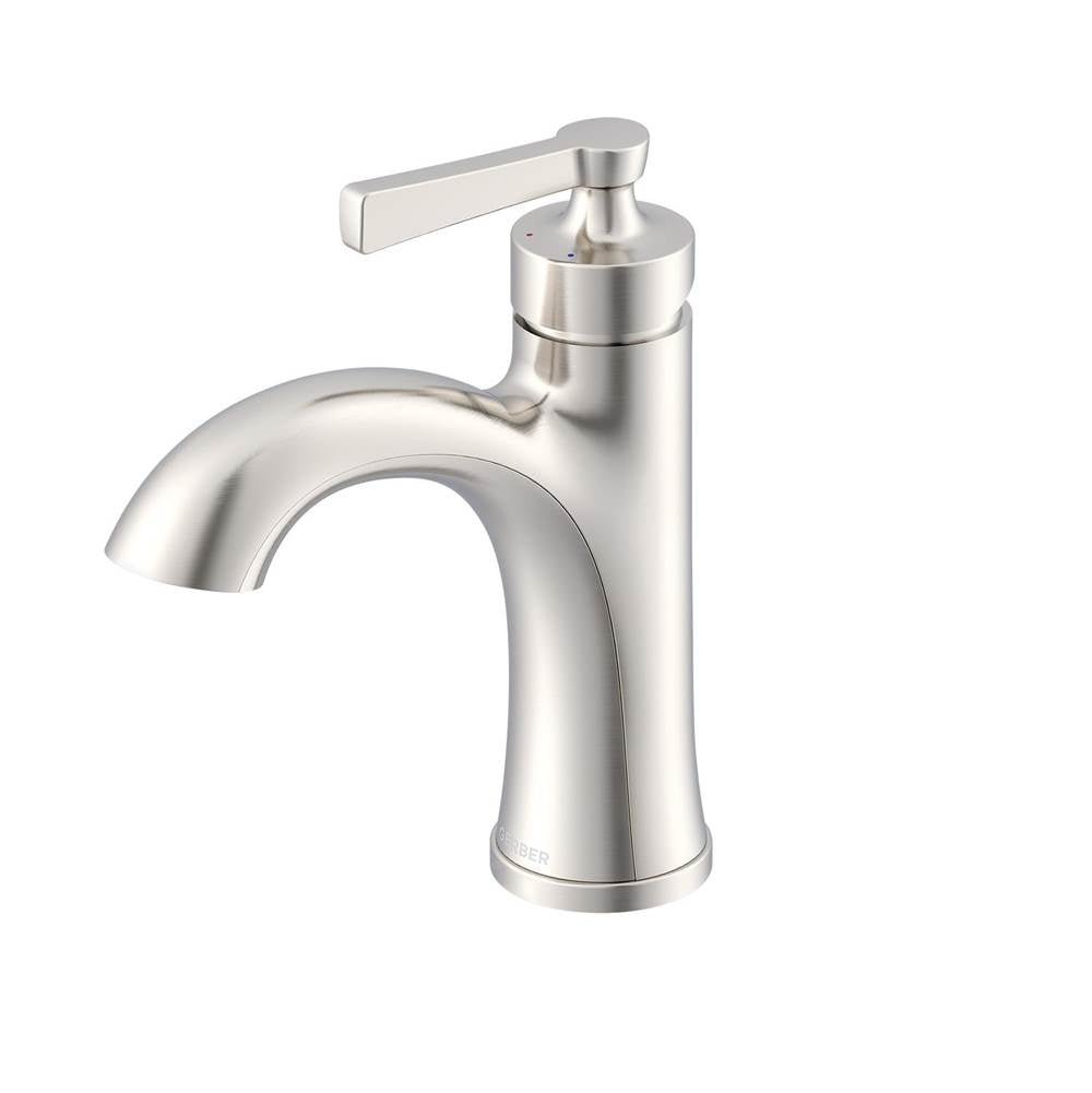 Gerber Plumbing - Northerly 1H Lavatory Faucet Single Hole Mount w/ 50/50 Touch Down Drain 1.2gpm Brushed Nickel - Brushed Nickel