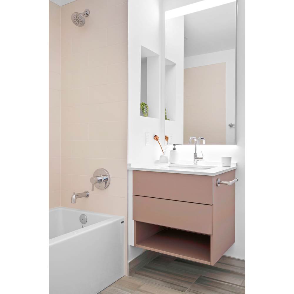 Amalfi 1H Tub & Shower Trim Kit w/ Diverter on Spout & Treysta Cartridge 1.75gpm Chrome