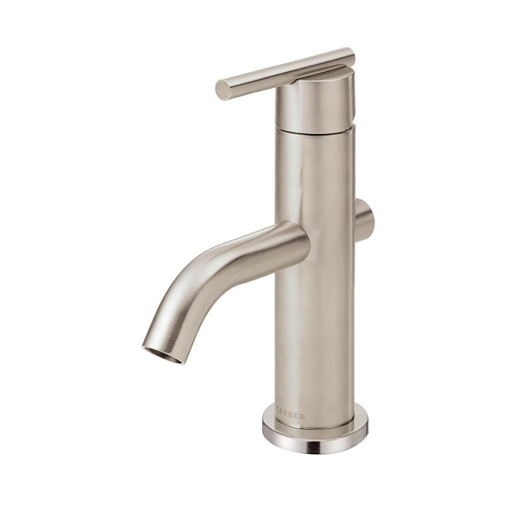 Gerber Plumbing - Parma 1H Lavatory Faucet w/ Metal Touch Down Drain & Optional Deck Plate Included 1.2gpm Brushed Nickel - Brushed Nickel