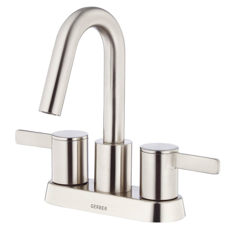 Gerber Plumbing - Amalfi 2H Centerset Lavatory Faucet w/ 50/50 Touch Down Drain 1.2gpm Brushed Nickel - Brushed Nickel