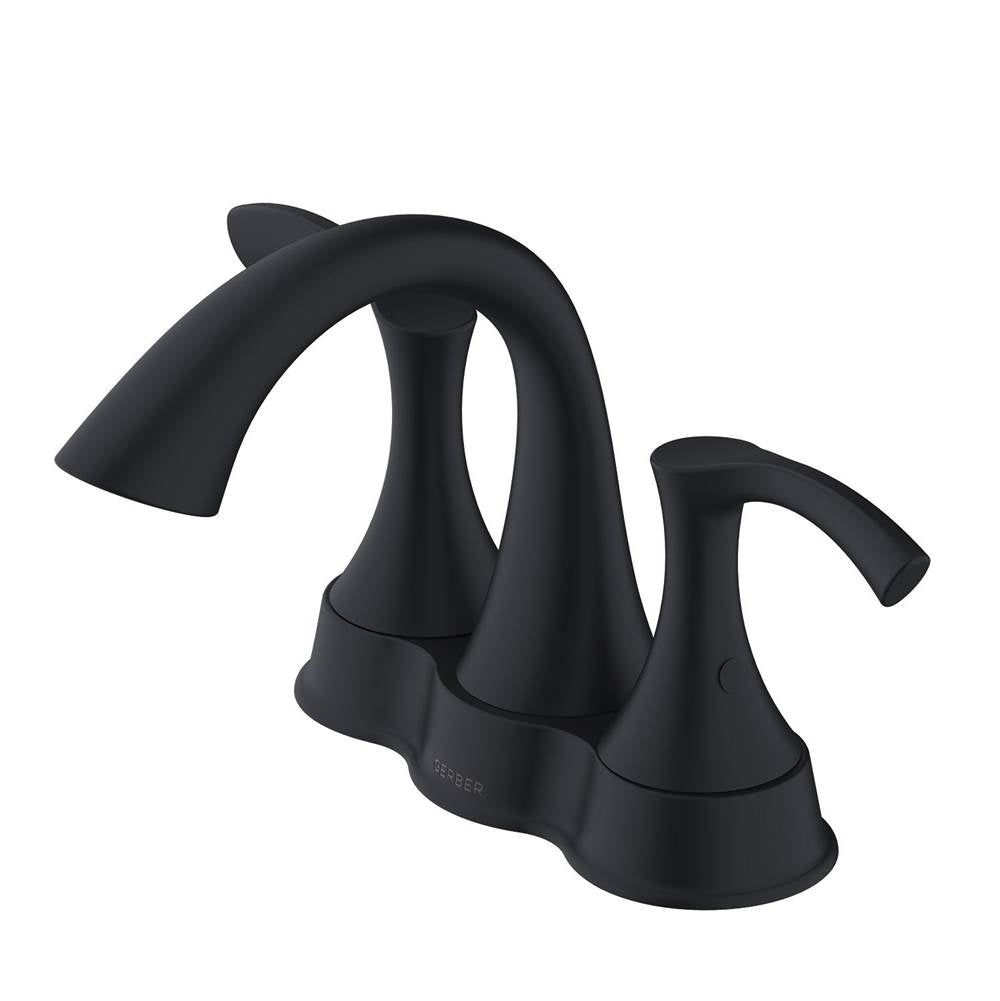 Gerber Plumbing - Antioch 2H Centerset Lavatory Faucet w/ 50/50 Touch Down Drain 1.2gpm Satin Black - Satin Black