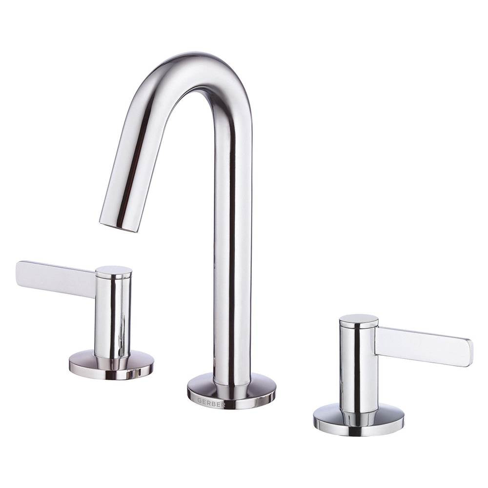 Gerber Plumbing - Amalfi Trim Line 2H Widespread Lavatory Faucet w/ Metal Touch Down Drain 1.2gpm Chrome - Chrome