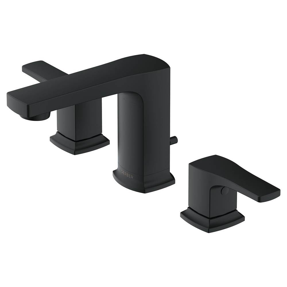 Gerber Plumbing - Tribune 2H Widespread Lavatory Faucet w/ 50/50 Pop-Up Drain 1.2gpm Satin Black - Satin Black