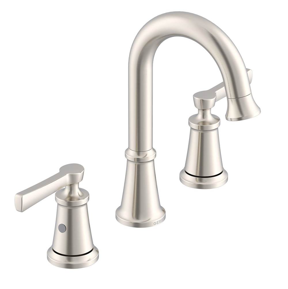 Northerly 2H Widespread Lavatory Faucet w/ 50/50 Touch Down Drain 1.2gpm Brushed Nickel