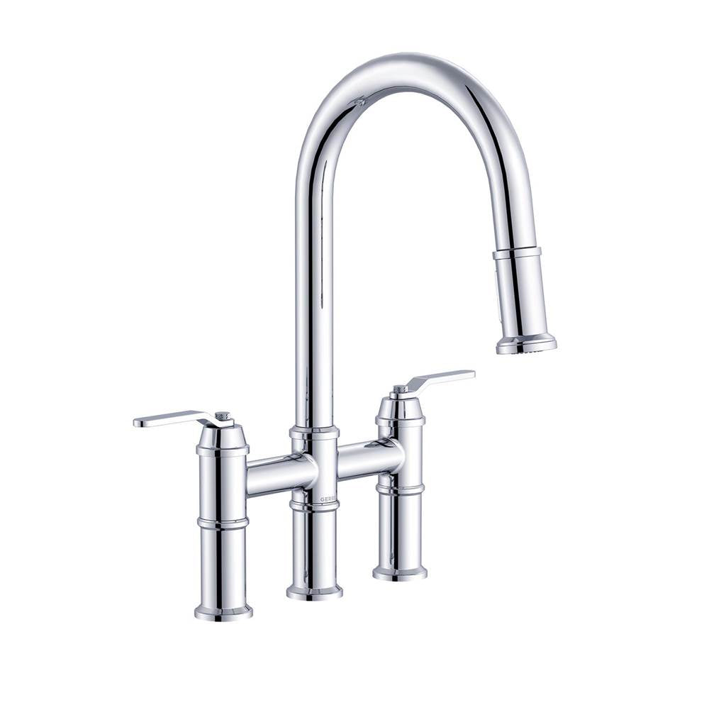 Kinzie 2H Bridge Pull-Down Kitchen Faucet 1.75gpm Chrome